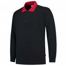 polosweater contrast navyred