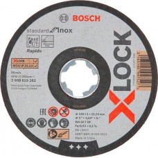 DOORSLIJPSCHIJF X-LOCK STANDAARD INOX/METAAL 125X1MM